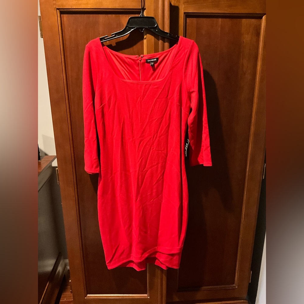 NWT Express Red Women's Dress Size Medium
